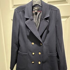 H&M Blue and Gold Double-Breasted Blazer